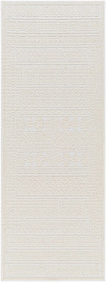 Alfombra lavable de color crema Bahar