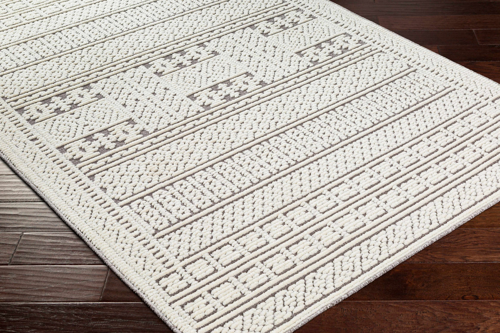 Alfombra lavable Bahar en color crema y gris - Edición limitada