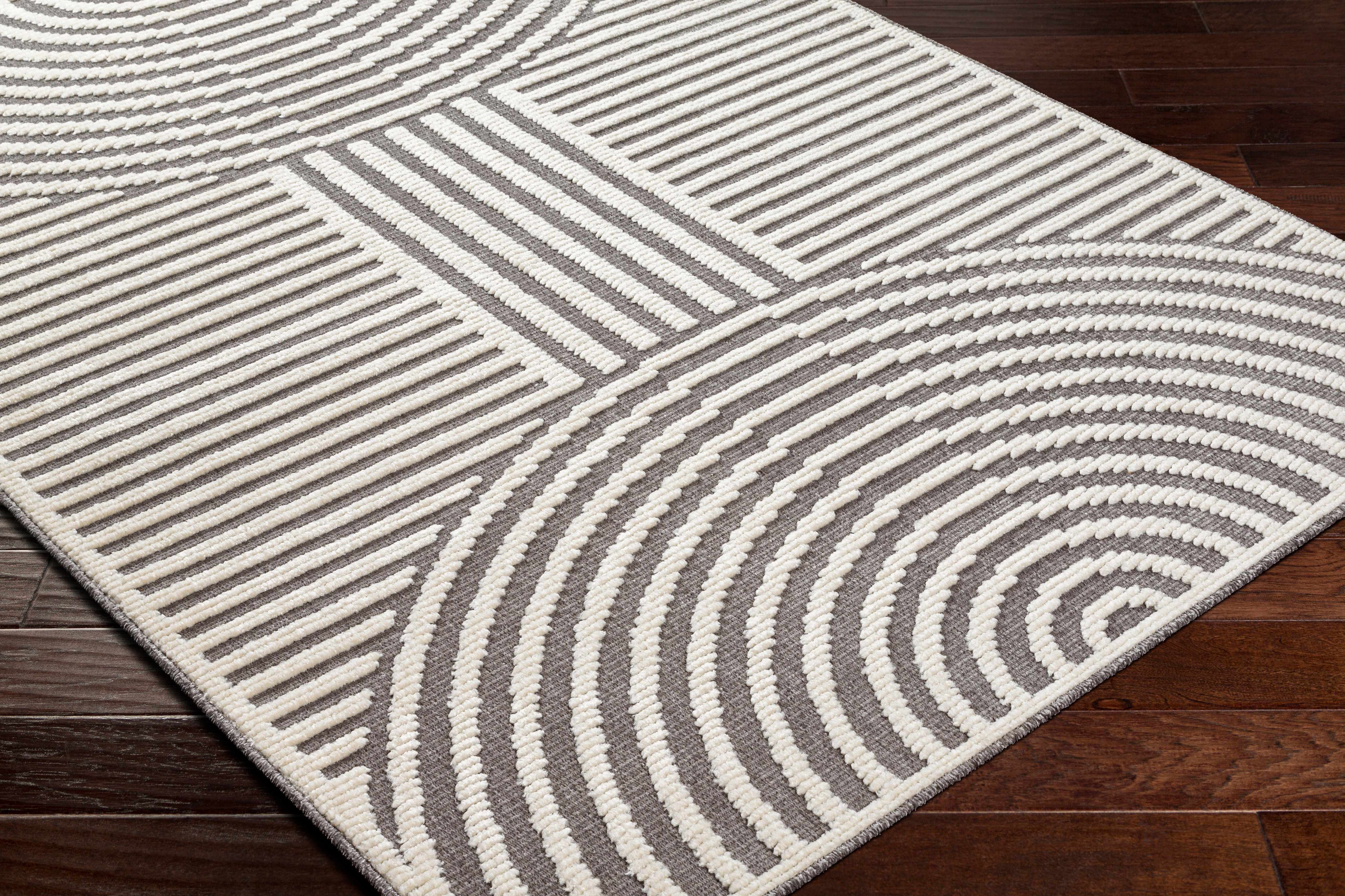 Alfombra lavable Deron Gray Rainbow