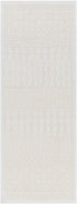Alfombra lavable de color blanco Drago
