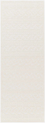 Fadey White Textured Washable Rug
