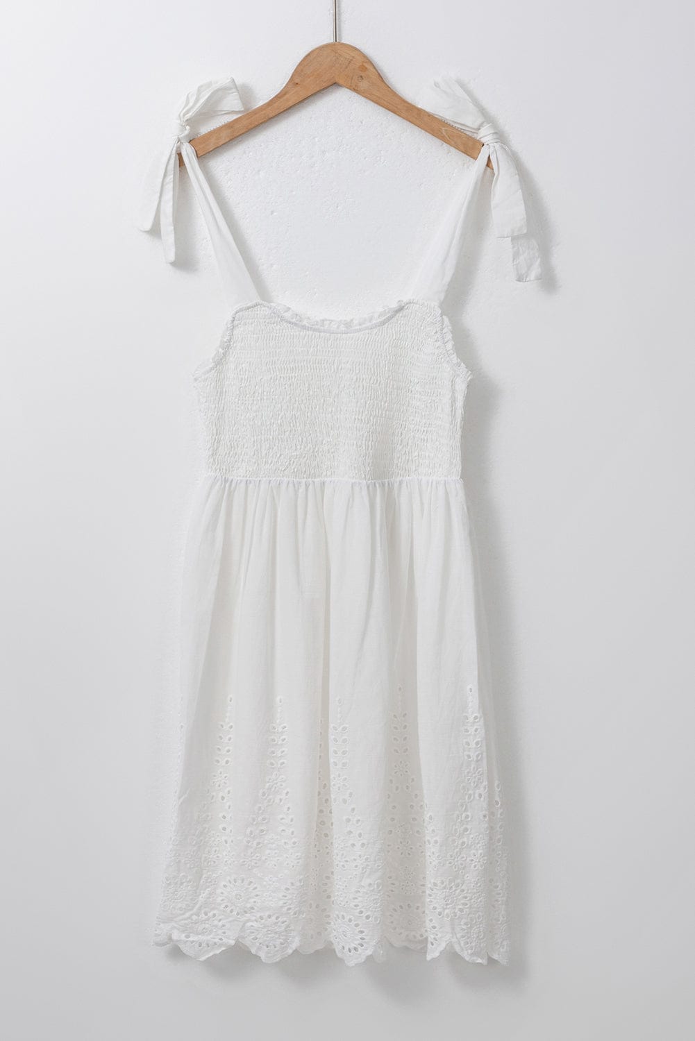White Eyelet Casual Dress