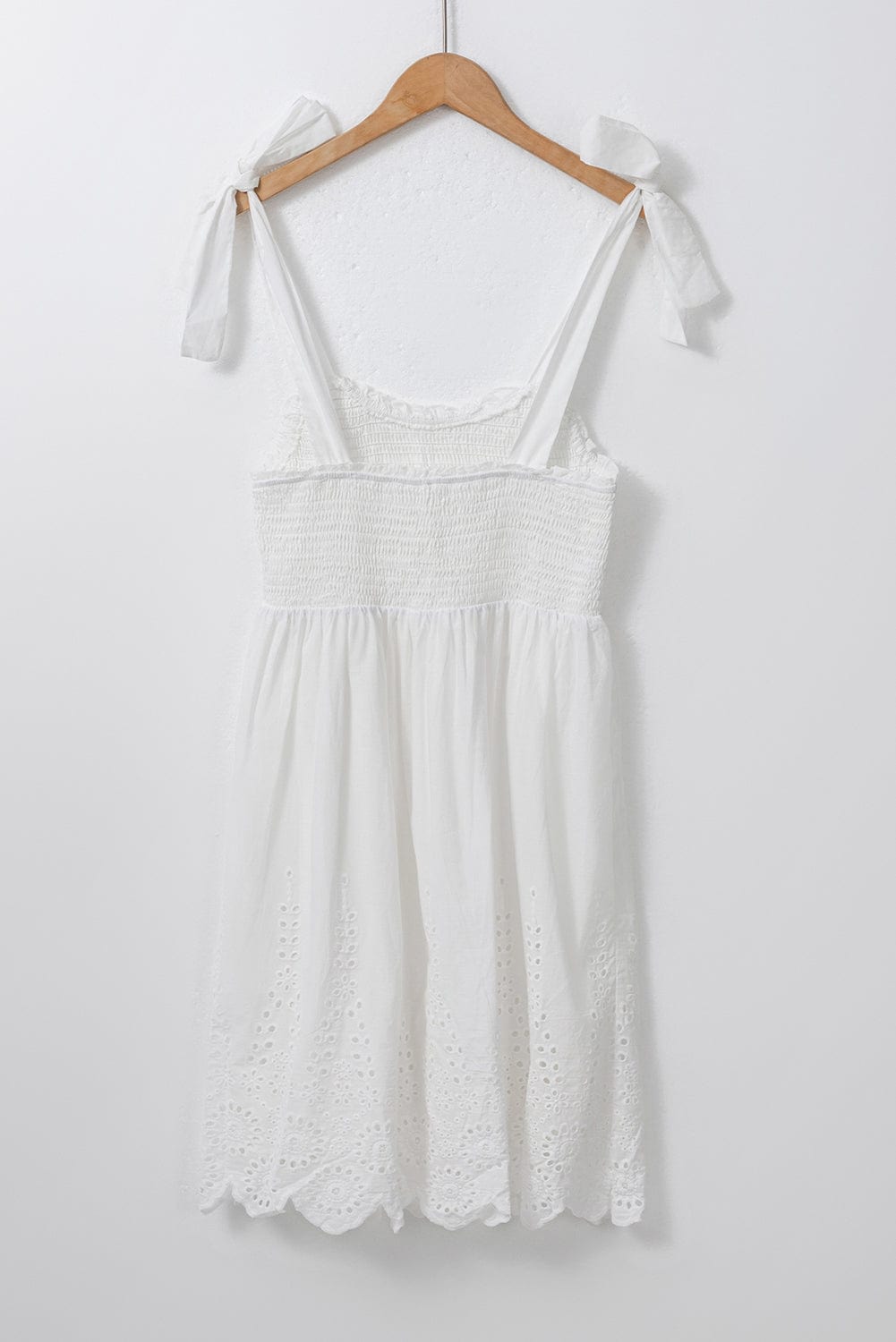 White Eyelet Casual Dress