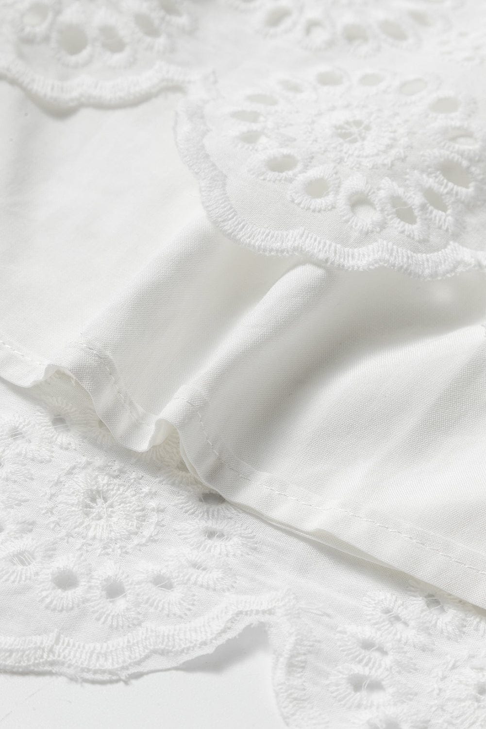White Eyelet Casual Dress