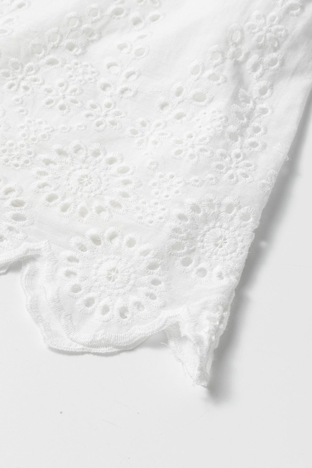 White Eyelet Casual Dress