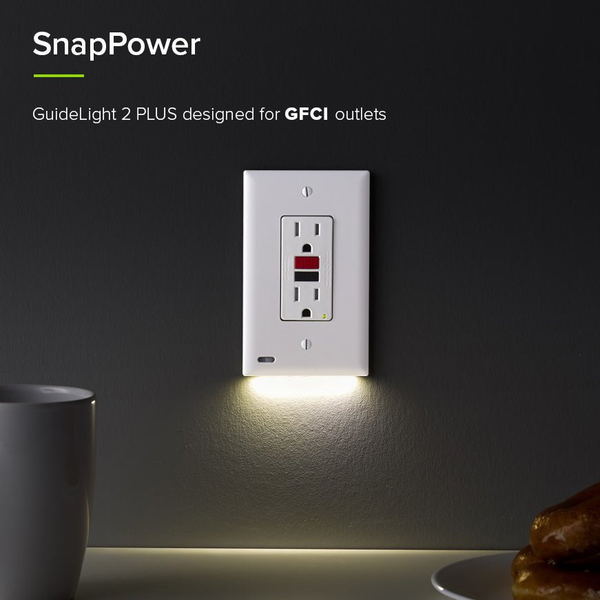 Lámpara de guía SnapPower 2PLUS, color blanco, con interruptor diferencial 