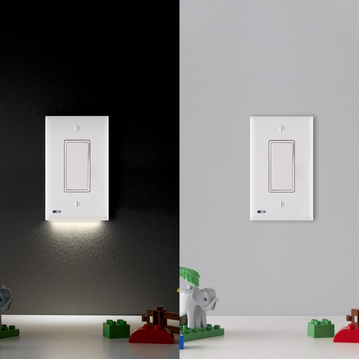 Interruptor de luz SnapPower de 3 y 4 vías, 1 interruptor basculante, almendra clara