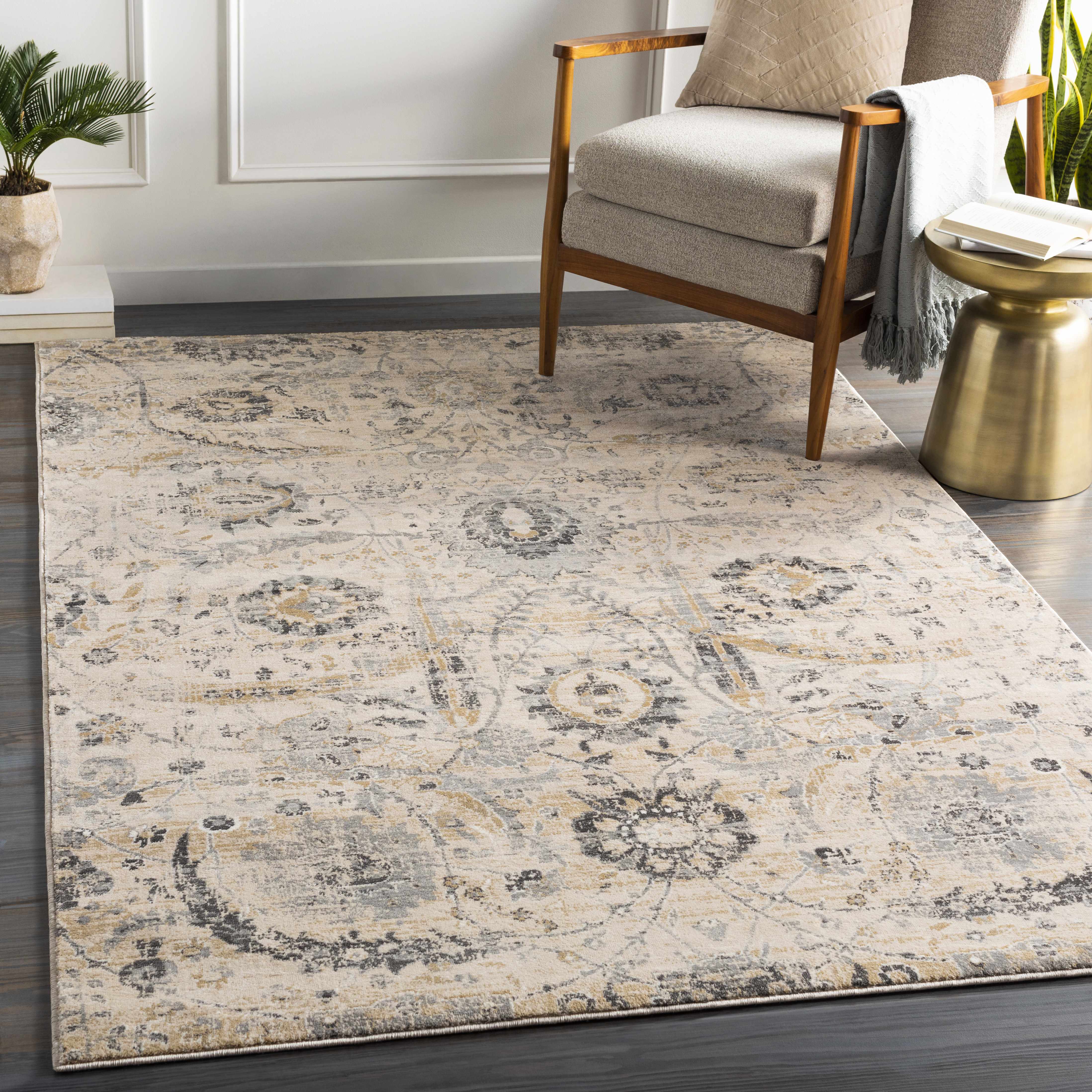 Alfombra beige estilo georgiano