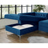 Giovanni Velvet Chaise Sectional Sofa with Storage