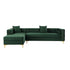 Giovanni Velvet Chaise Sectional Sofa with Storage