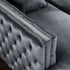 Giovanni Velvet Chaise Sectional Sofa with Storage