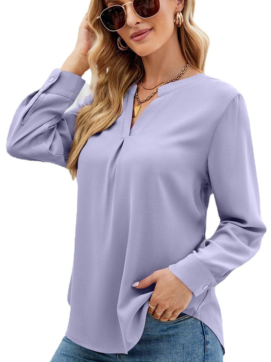 Elegant Velvet Long Sleeve Shirt