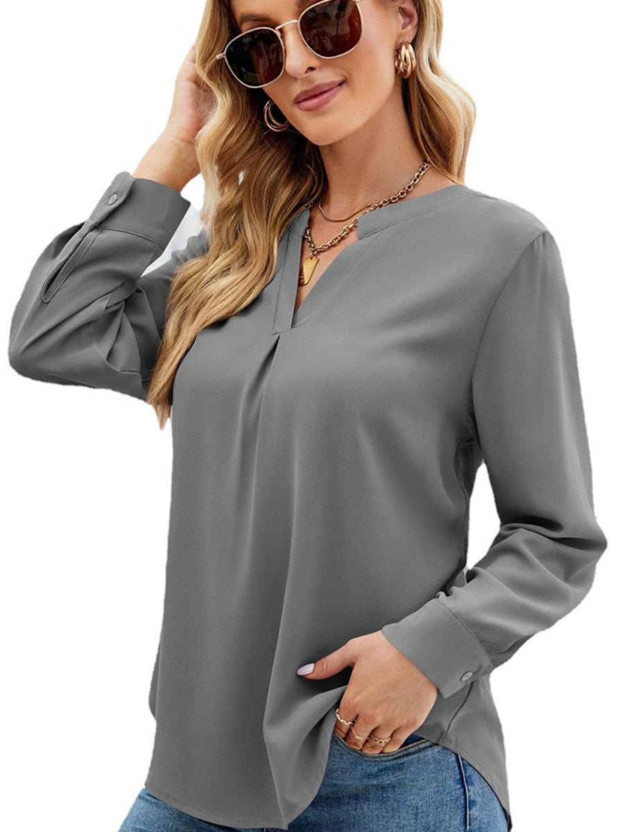 Elegant Velvet Long Sleeve Shirt