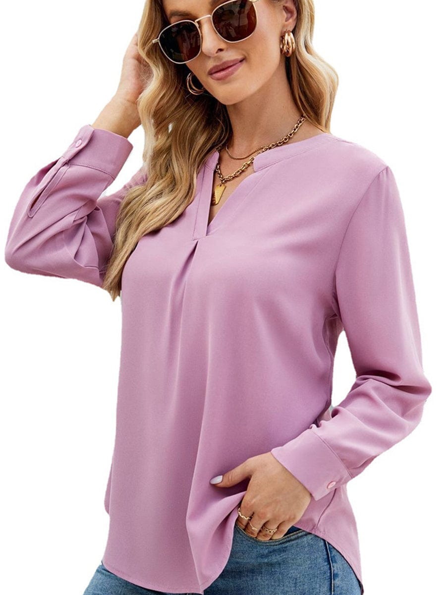 Elegant Velvet Long Sleeve Shirt