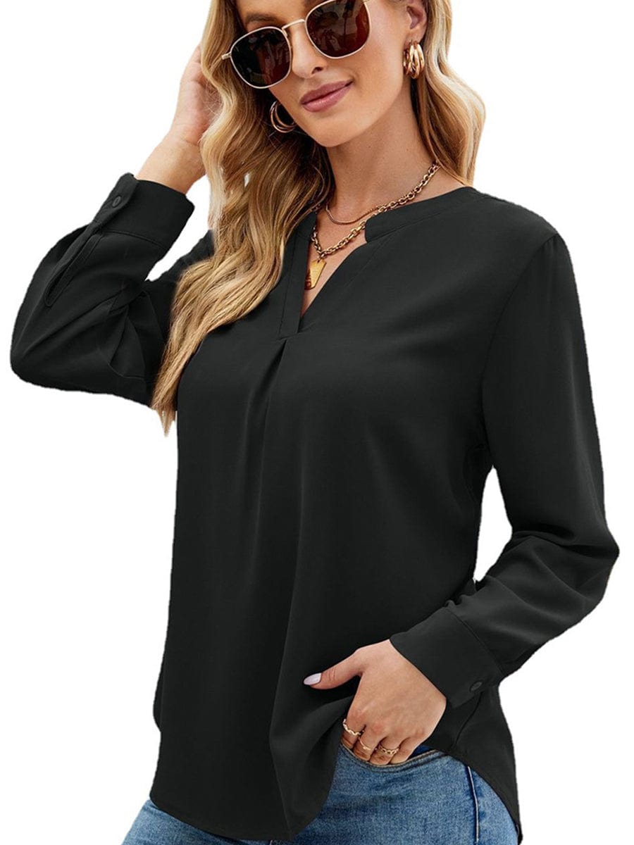 Elegant Velvet Long Sleeve Shirt