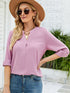 Elegant Velvet Long Sleeve Shirt