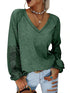 Everyday V-Neck T-Shirt with Crochet Sleeves
