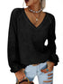 Everyday V-Neck T-Shirt with Crochet Sleeves