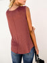 Solid Color Sleeveless Shirt