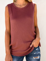 Solid Color Sleeveless Shirt