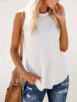Solid Color Sleeveless Shirt