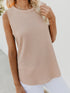 Solid Color Sleeveless Shirt