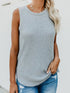Solid Color Sleeveless Shirt