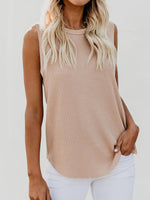 Solid Color Sleeveless Shirt