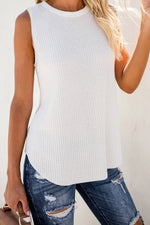 Solid Color Sleeveless Shirt