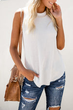 Solid Color Sleeveless Shirt