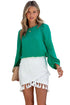 Pleated Ruffle Blouse