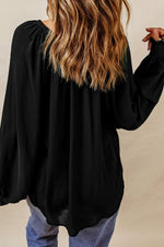 Long Sleeve V Neck Casual Top