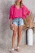 Long Sleeve V Neck Casual Top