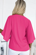Long Sleeve V Neck Casual Top