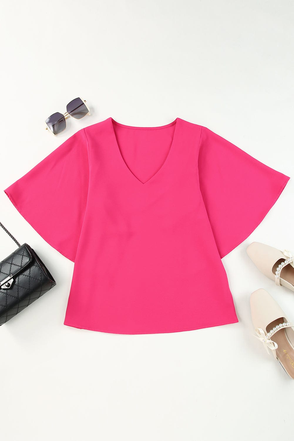 Long Sleeve V Neck Casual Top
