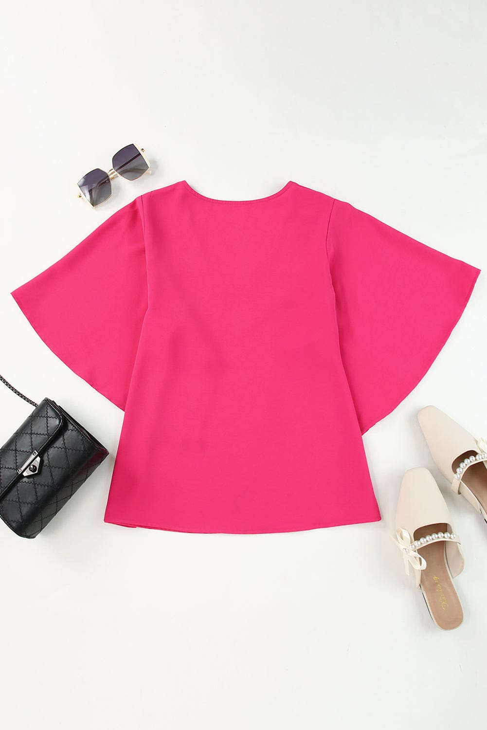Long Sleeve V Neck Casual Top