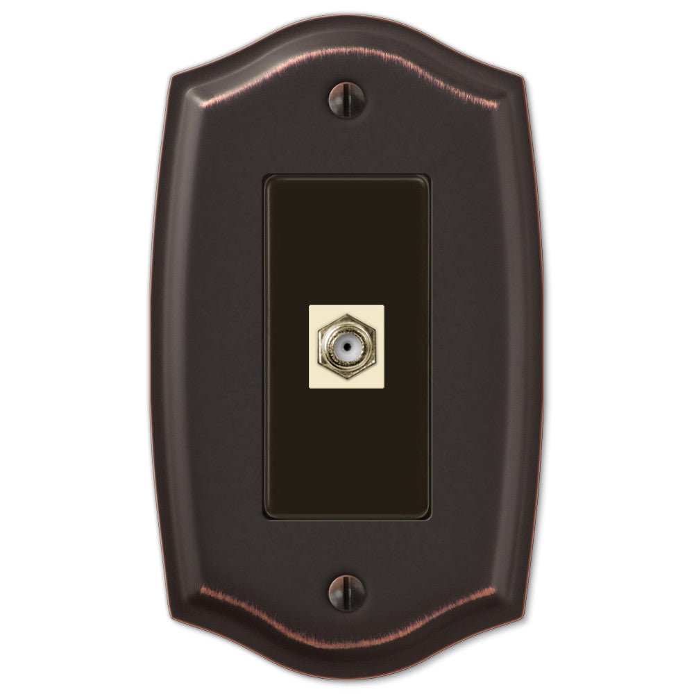Placa de pared con conector para cable de acero en bronce envejecido Sonoma