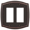Placa de pared Sonoma de acero en bronce envejecido con 2 balancines