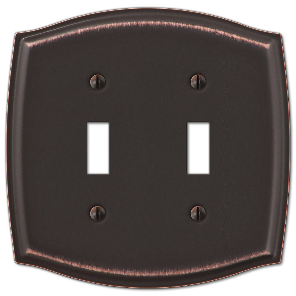 Placa de pared Sonoma de acero en bronce envejecido con 2 palancas