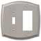 Sonoma Brushed Nickel Steel - 1 Toggle / 1 Rocker Wallplate