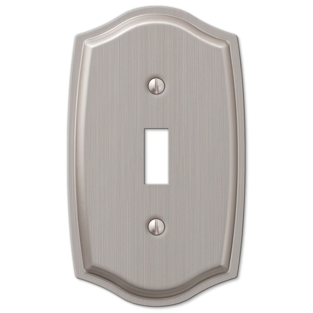 Placa de pared Sonoma de acero niquelado cepillado con 1 palanca
