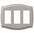 Sonoma Brushed Nickel Steel - 3 Rocker Wallplate