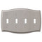 Sonoma Brushed Nickel Steel - 4 Toggle Wallplate