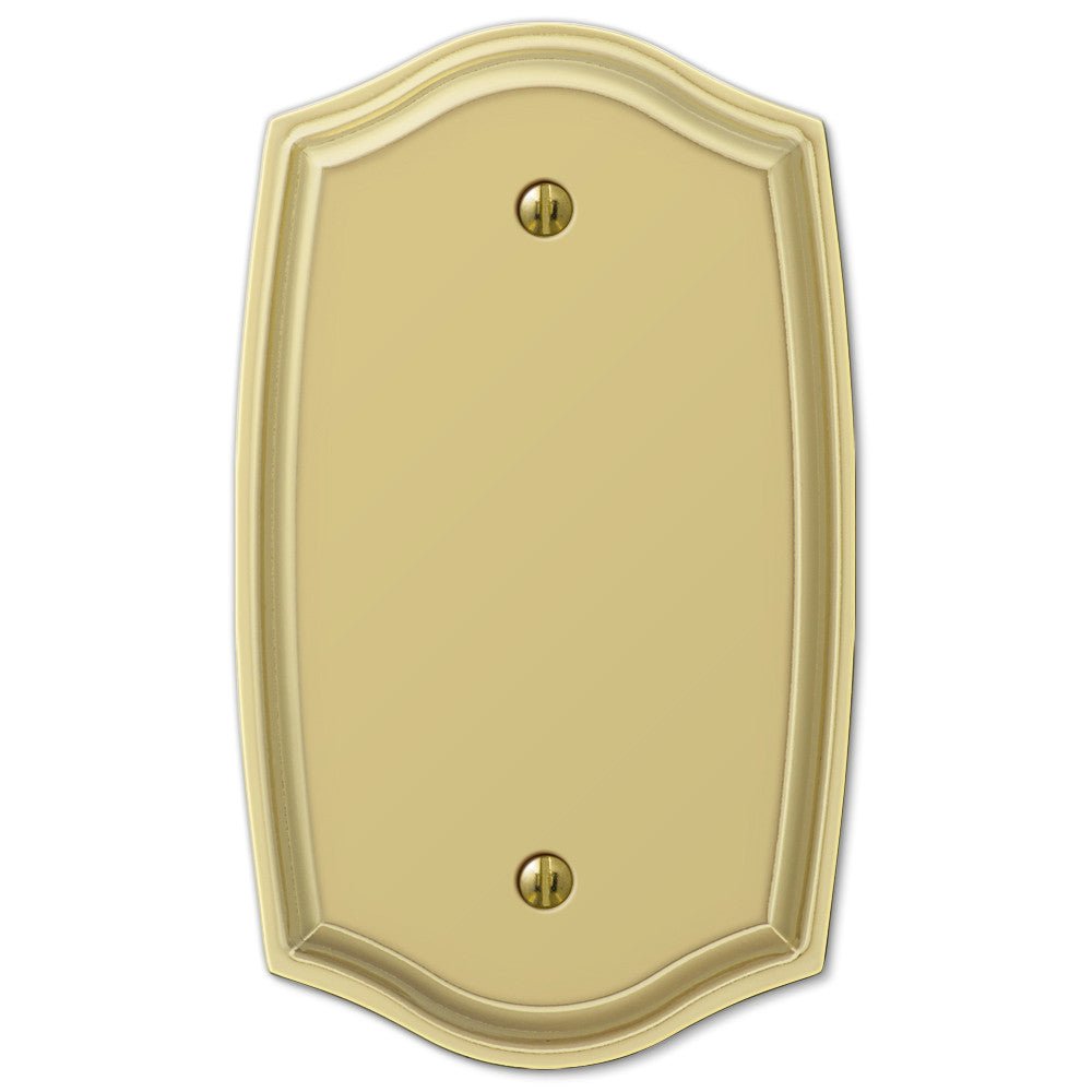 Placa de pared en blanco Sonoma de acero de latón pulido