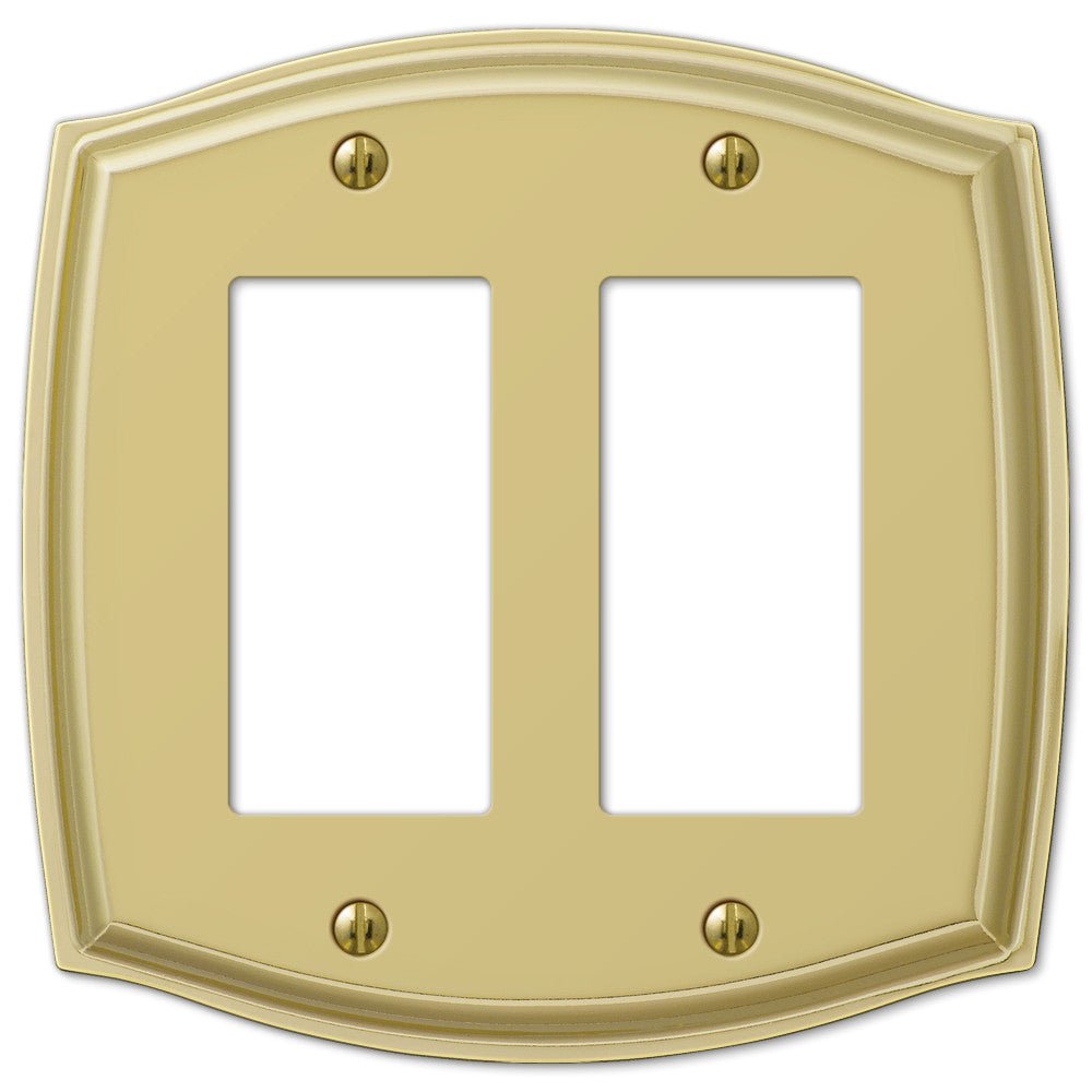 Sonoma Polished Brass Steel - 2 Rocker Wallplate