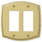 Sonoma Polished Brass Steel - 2 Rocker Wallplate