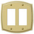 Sonoma Polished Brass Steel - 2 Rocker Wallplate