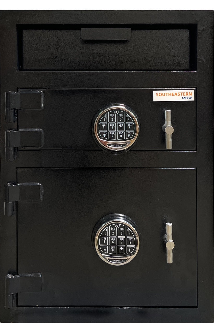 SOUTHEASTERN F3020EE Double Door Money Drop Depository Safe with Keypad digital lock