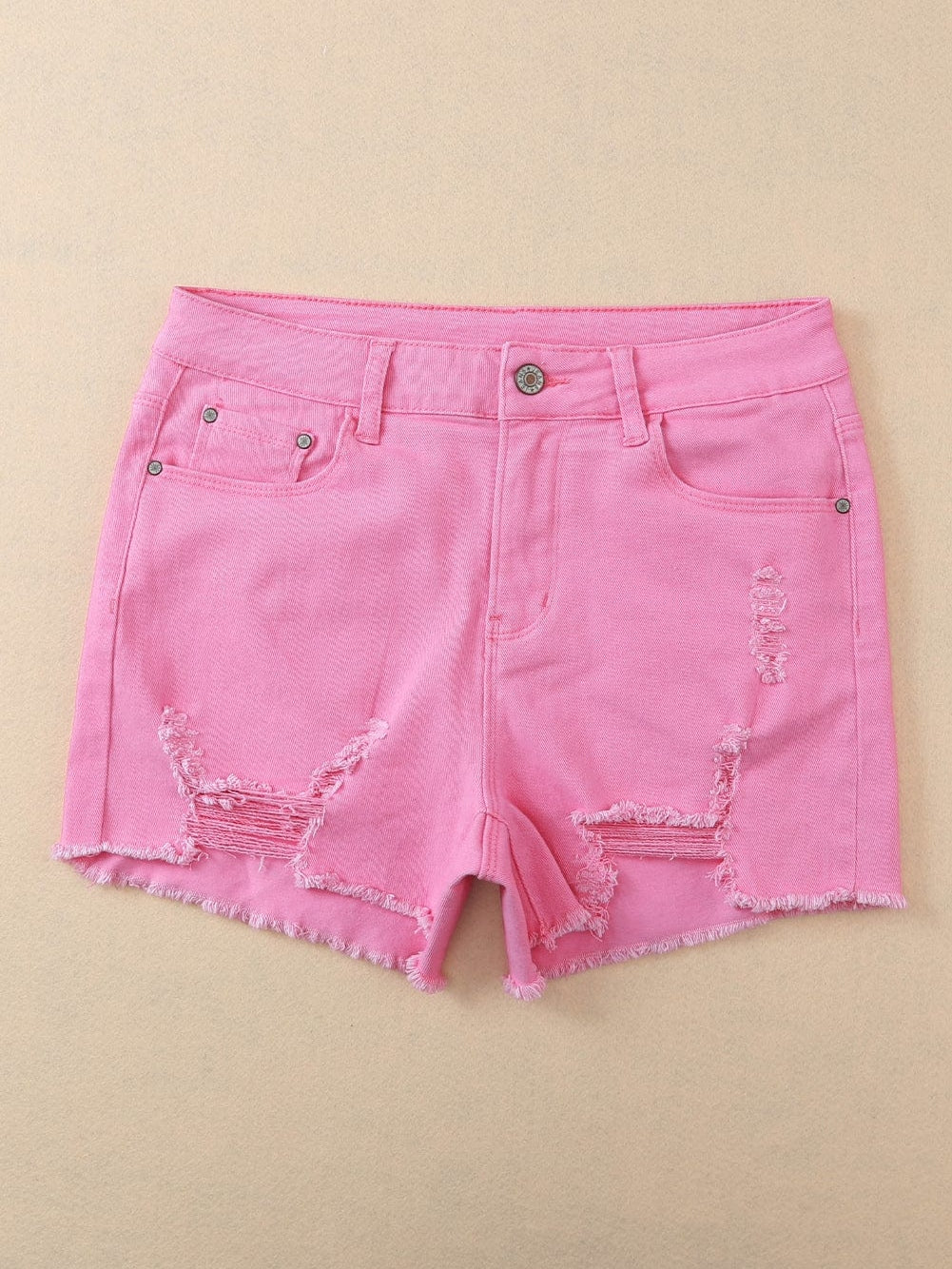Southern Belle Black Distressed Denim Shorts