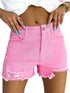 Southern Belle Black Distressed Denim Shorts
